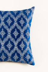 VEC-019 White Velvet Embroidered Cushion Cover