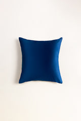 VEC-019 Blue Velvet Embroidered Cushion Cover