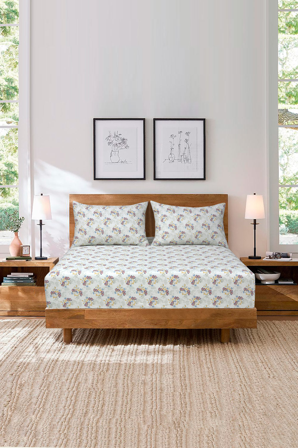 Printed Fitted Sheet Set