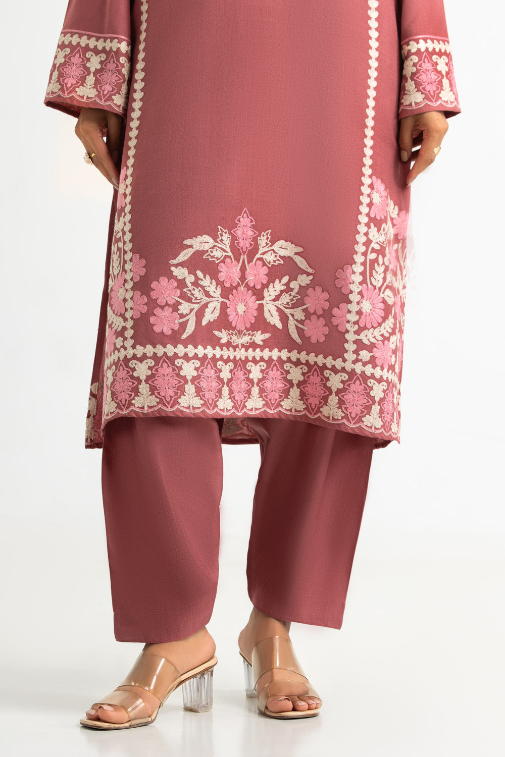 Acrylic Embroidered Co-Ord Set