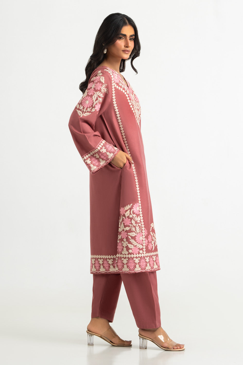 Acrylic Embroidered Co-Ord Set