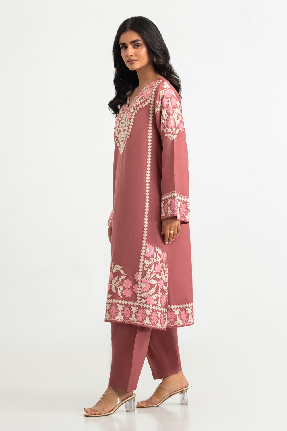 Acrylic Embroidered Co-Ord Set