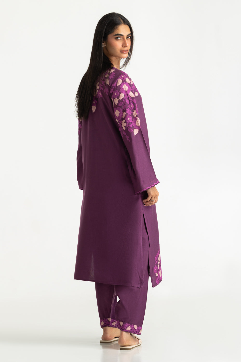 Acrylic Embroidered Co-Ord Set