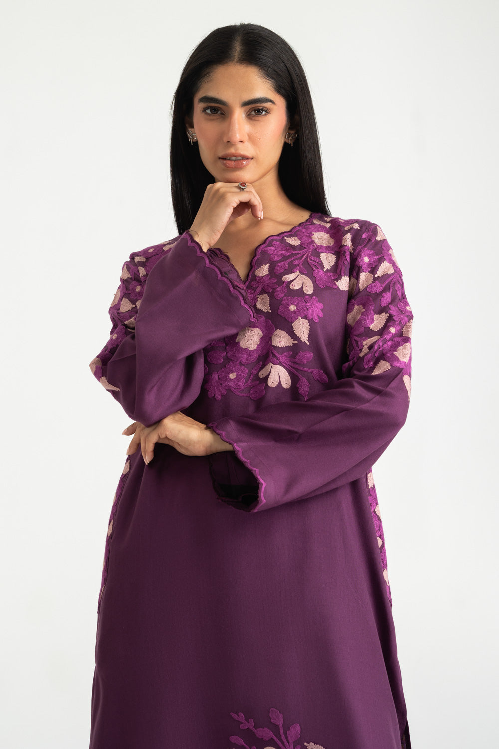 Acrylic Embroidered Co-Ord Set