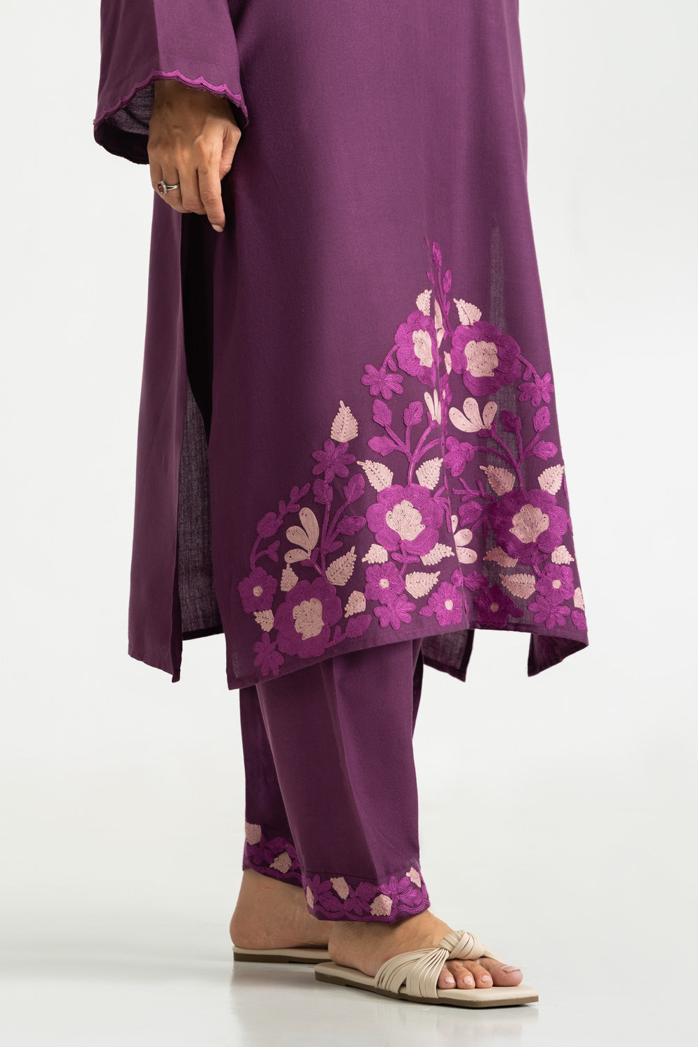 Acrylic Embroidered Co-Ord Set