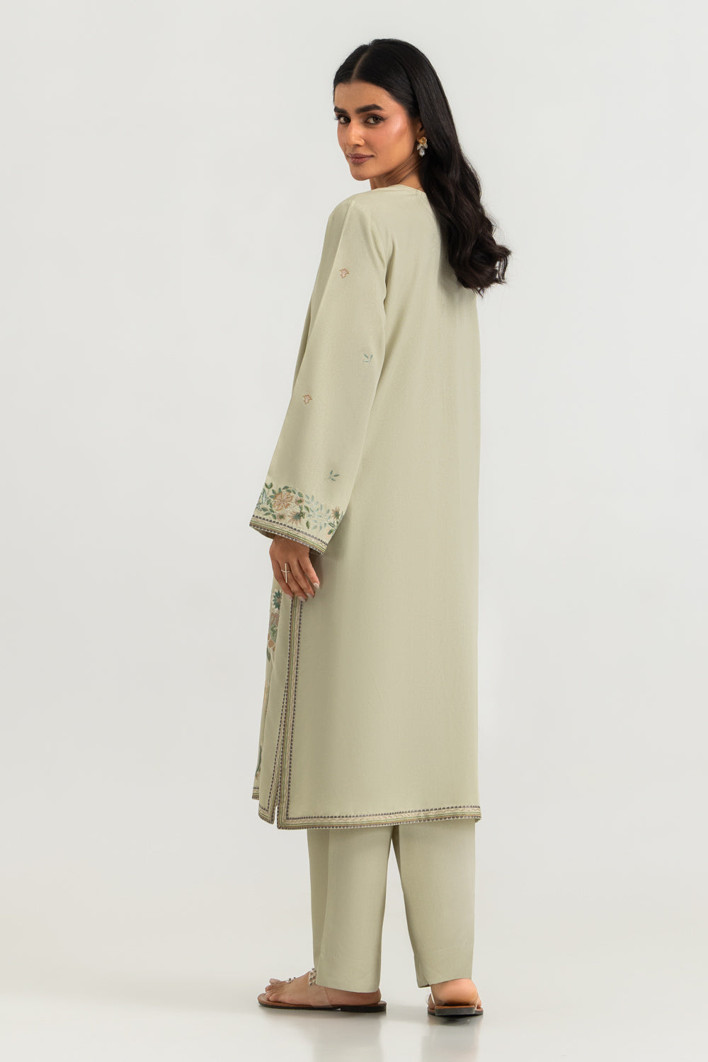 Acrylic Embroidered Shirt And Trouser