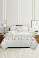 Afterglow T-400 Embroidered Quilt Cover Set