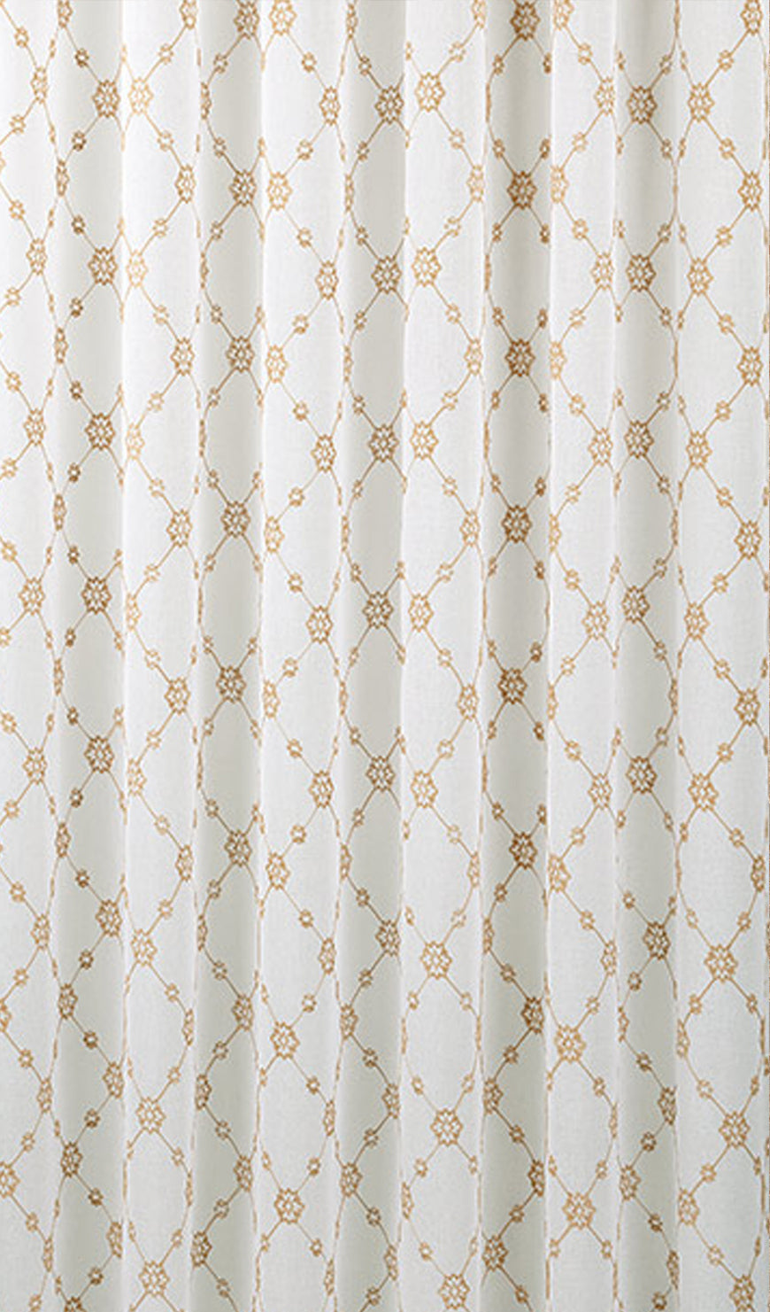 Almond buff Embroidered Curtain