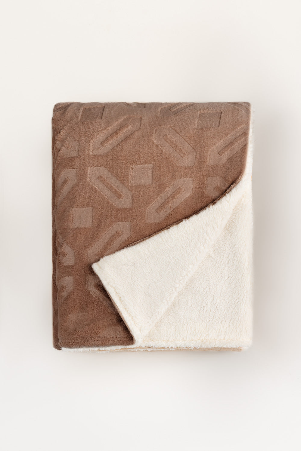 Almond Double Ply Fleece Throw