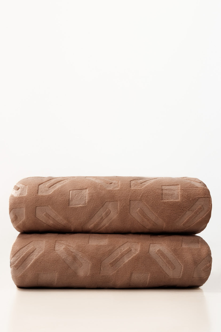 Almond Double Ply Fleece Throw