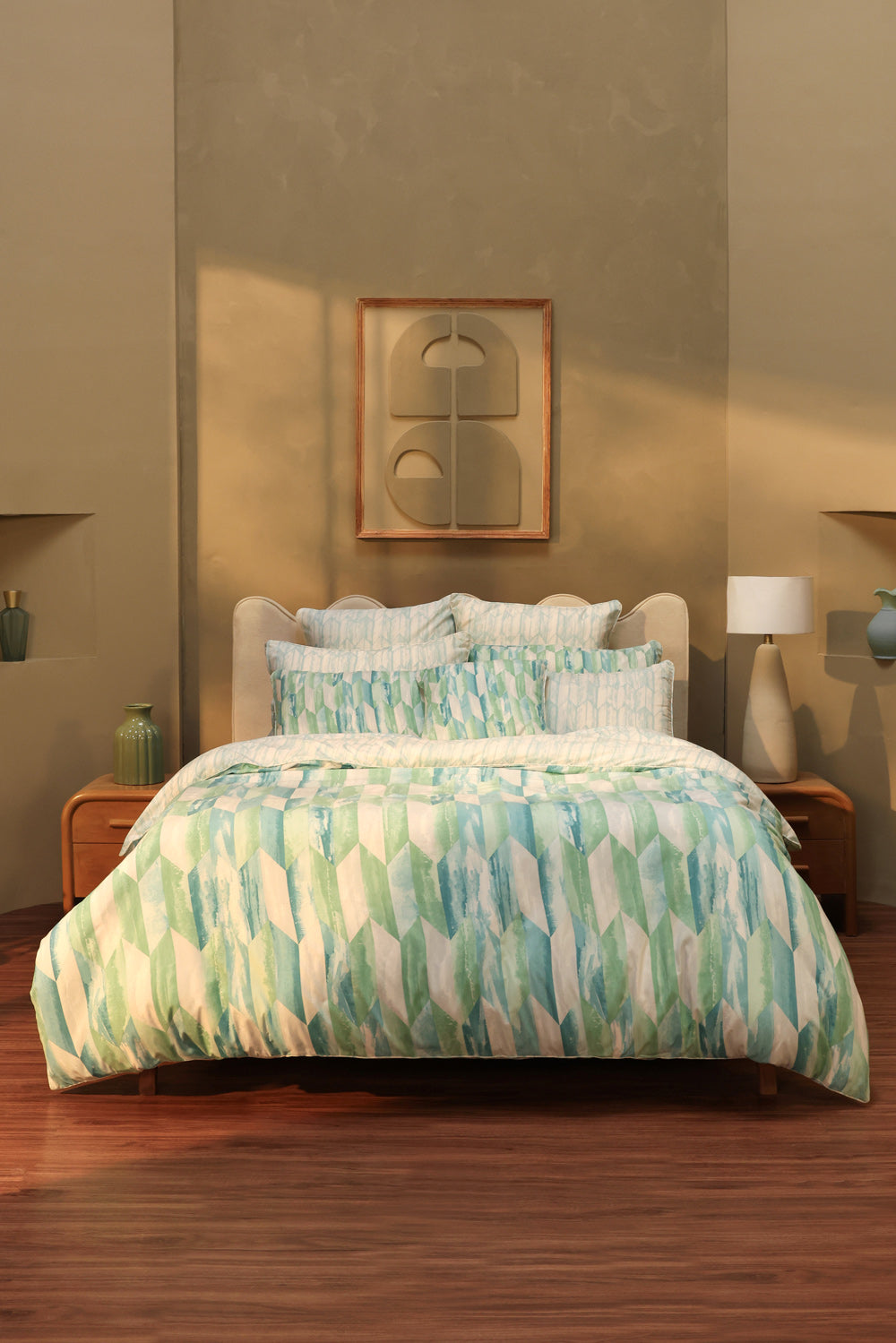 Aqua Prism Quilt Cover Set
