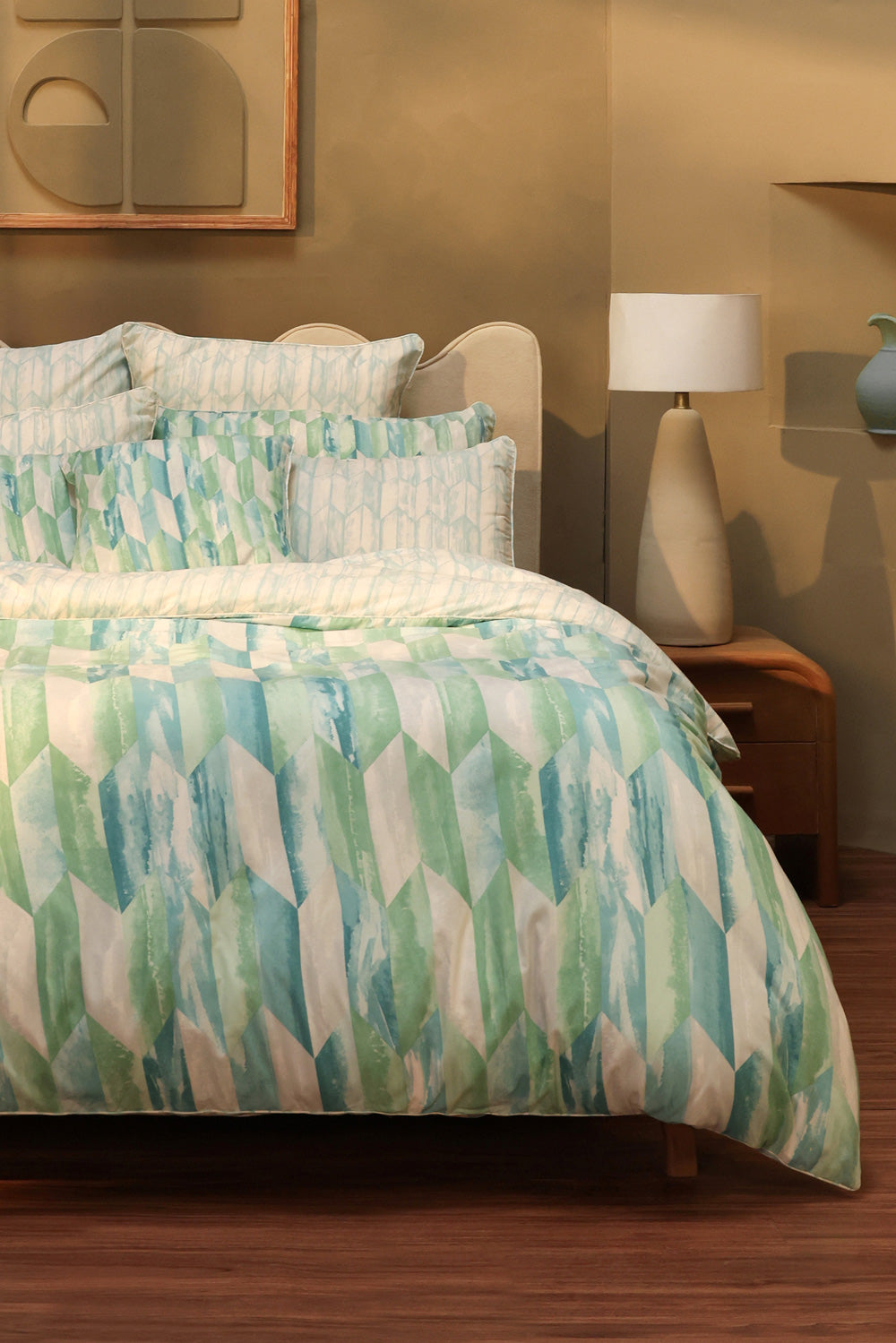 Aqua Prism Quilt Cover Set