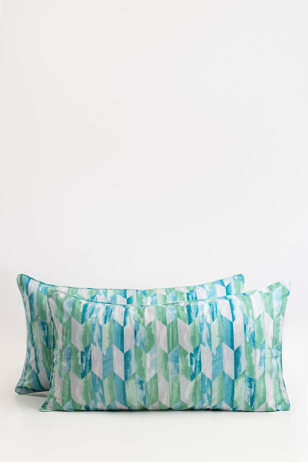 Aqua Prism Pillow Cover Set