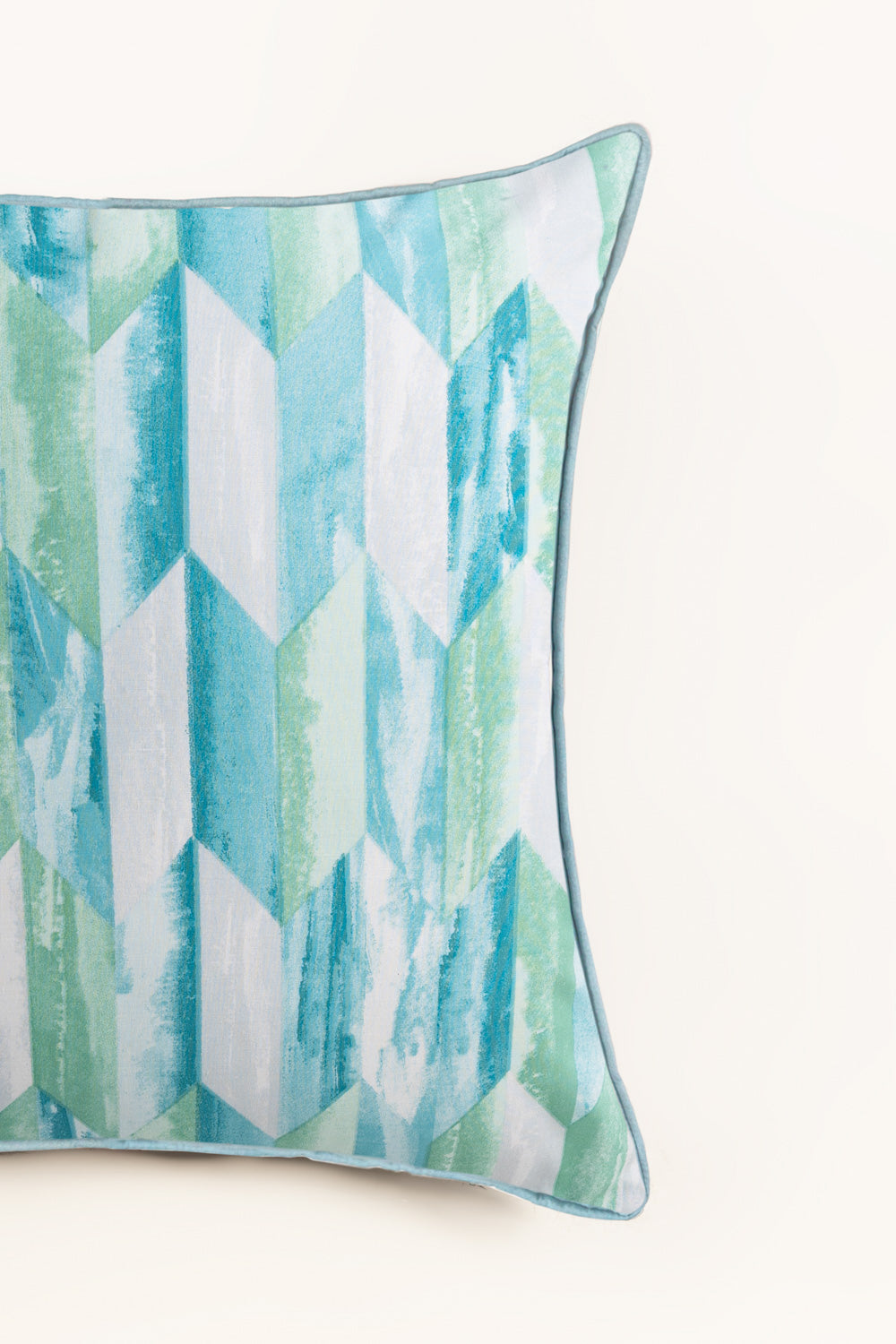 Aqua Prism Square Cushion Cover