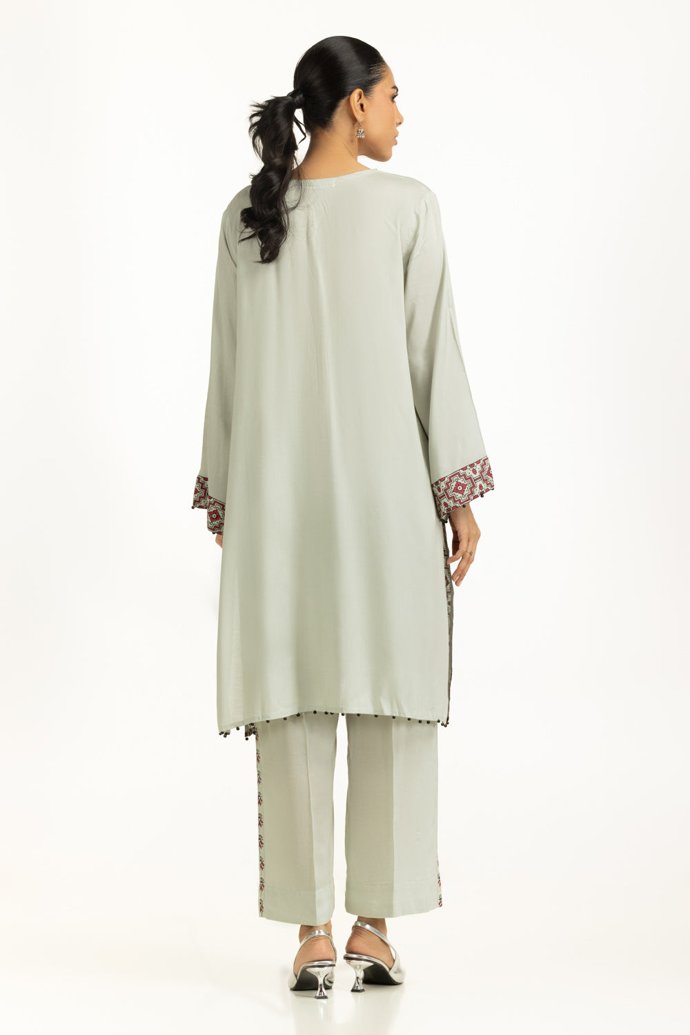 Arabic Linen Block Printed Co-Ord Set IUSTTS-1179