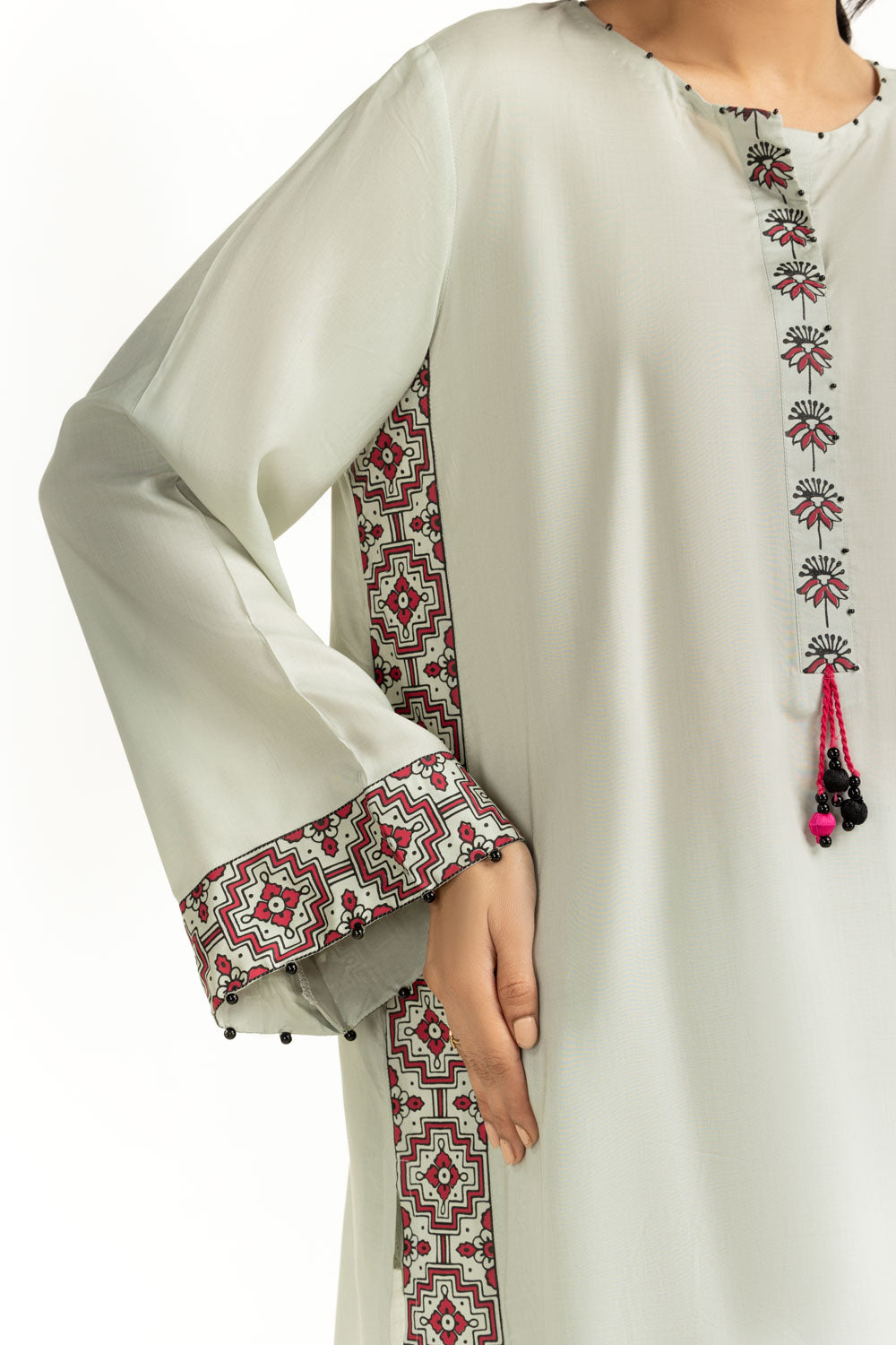 Arabic Linen Block Printed Co-Ord Set IUSTTS-1179