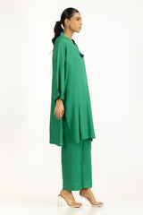 Arabic Linen Embroidered Co-Ord Set IUSTTS-1191