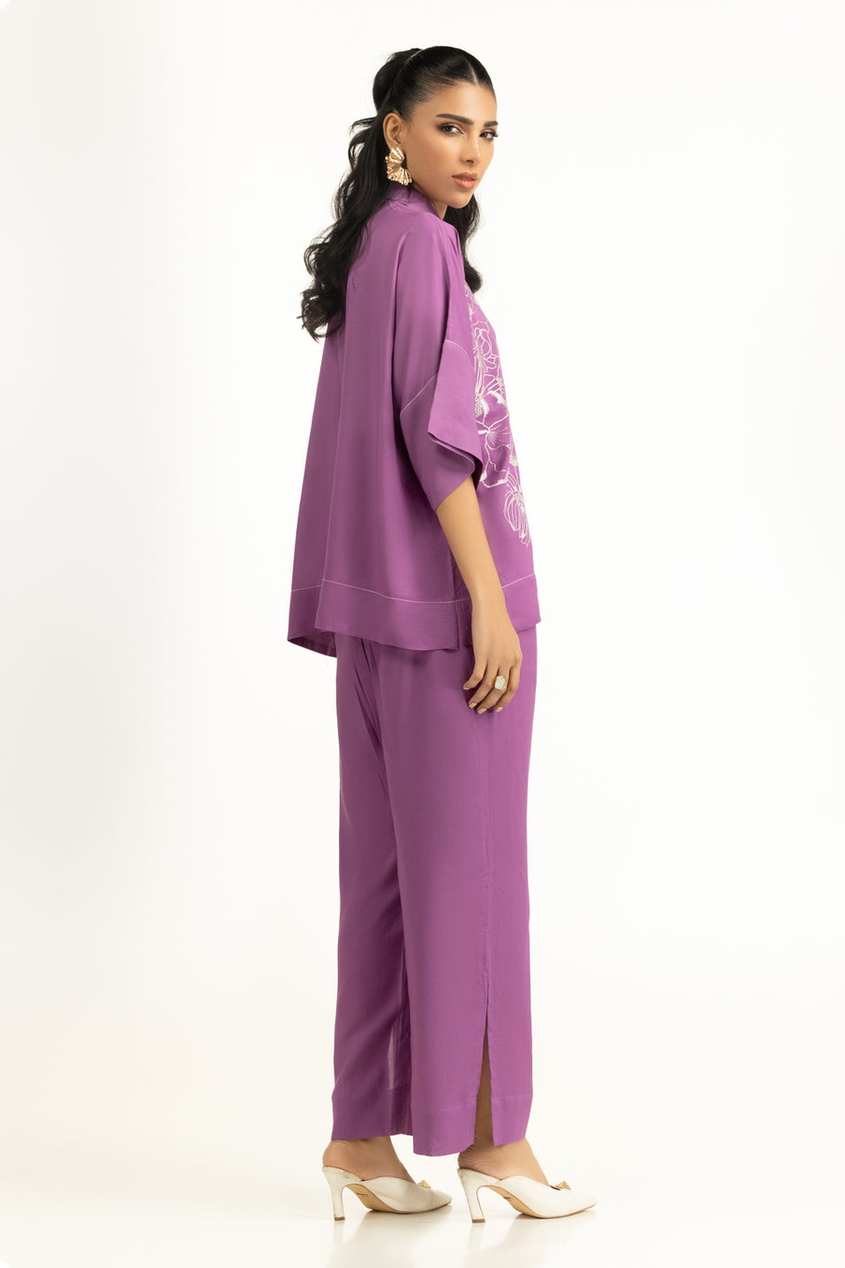 Arabic Linen Embroidered Co-Ord Set
