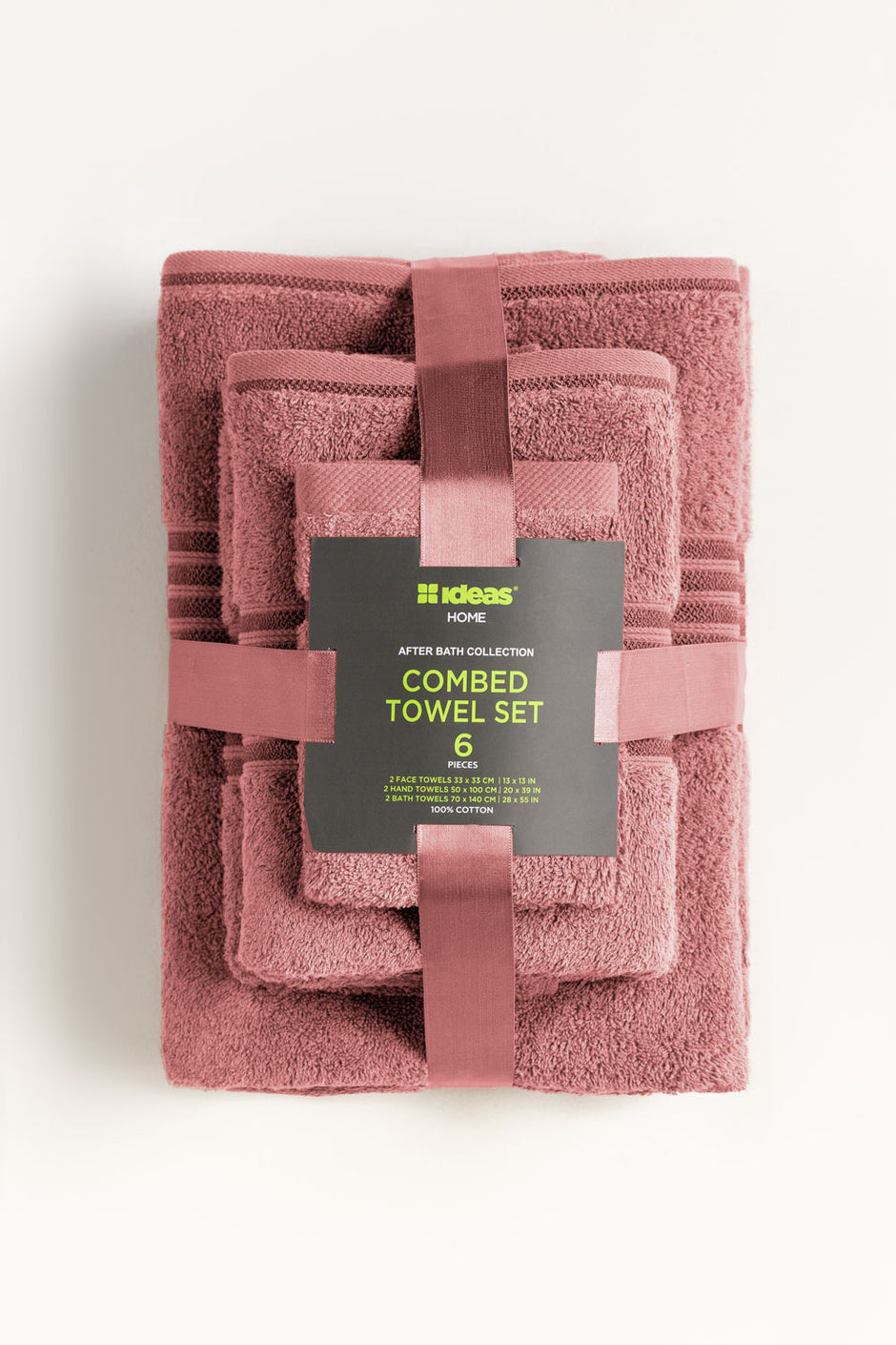 Ash Rose 6Pcs Combed  Towel Set