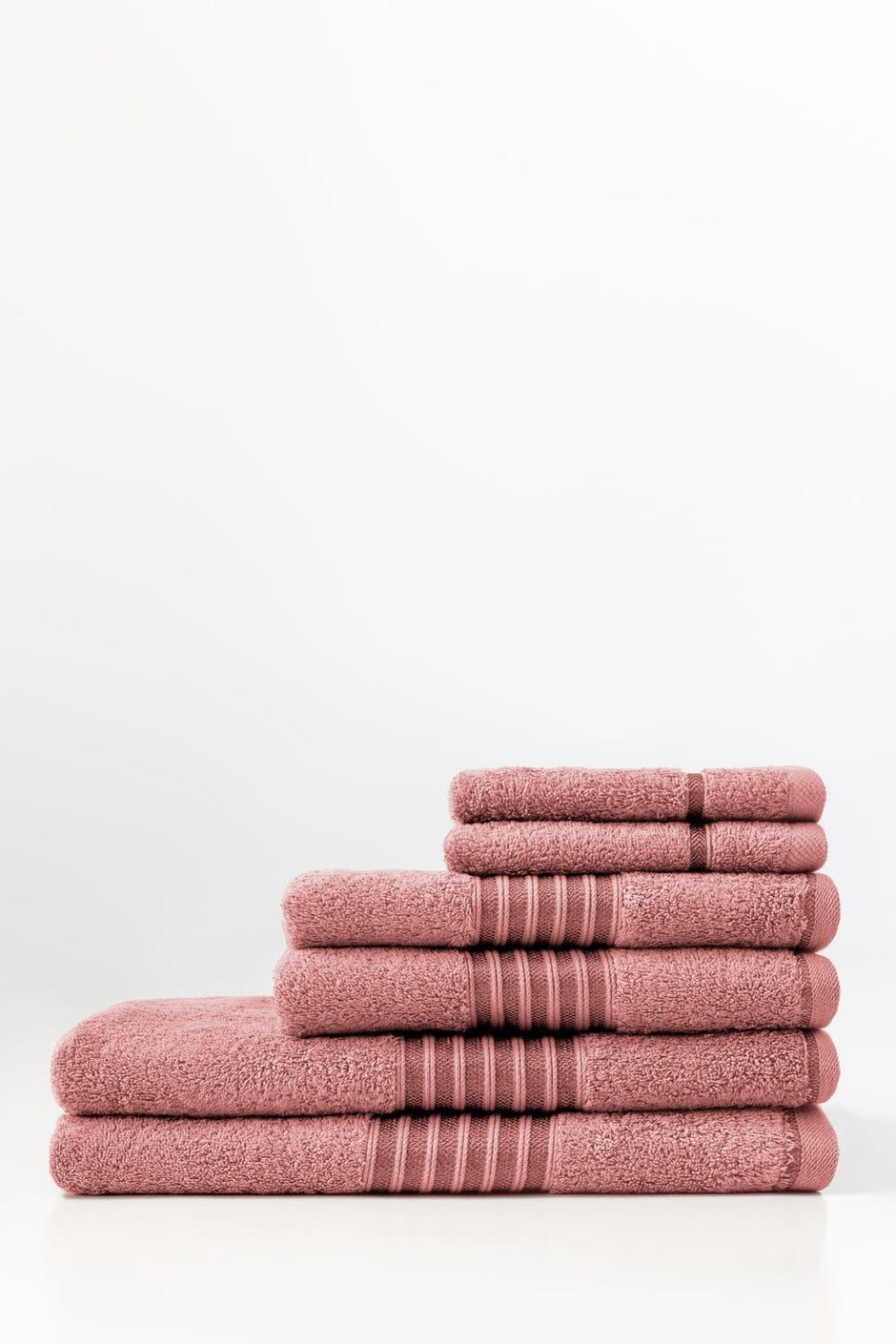 Ash Rose 6Pcs Combed  Towel Set