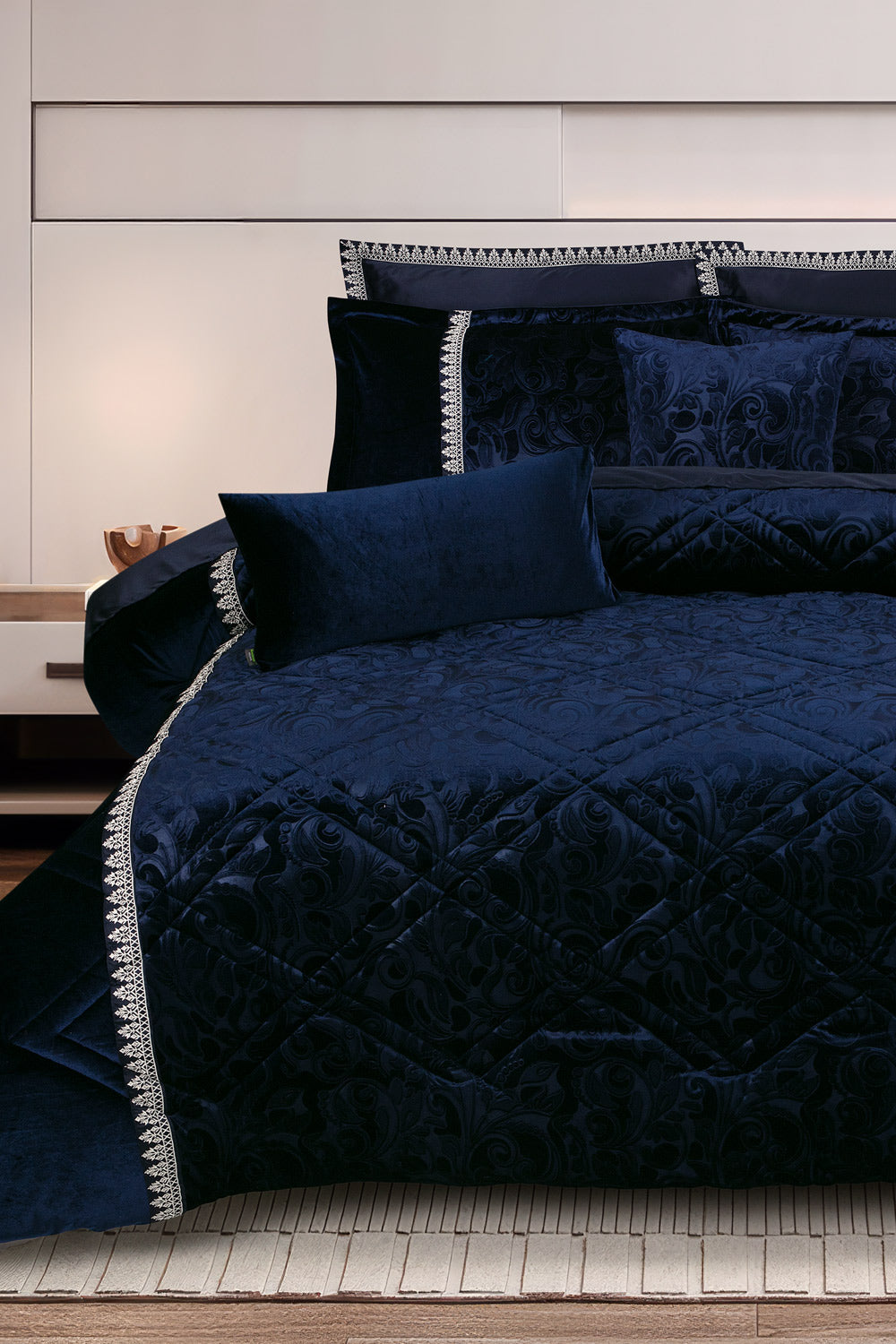 Aurora Velvet Embossed Comforter Set
