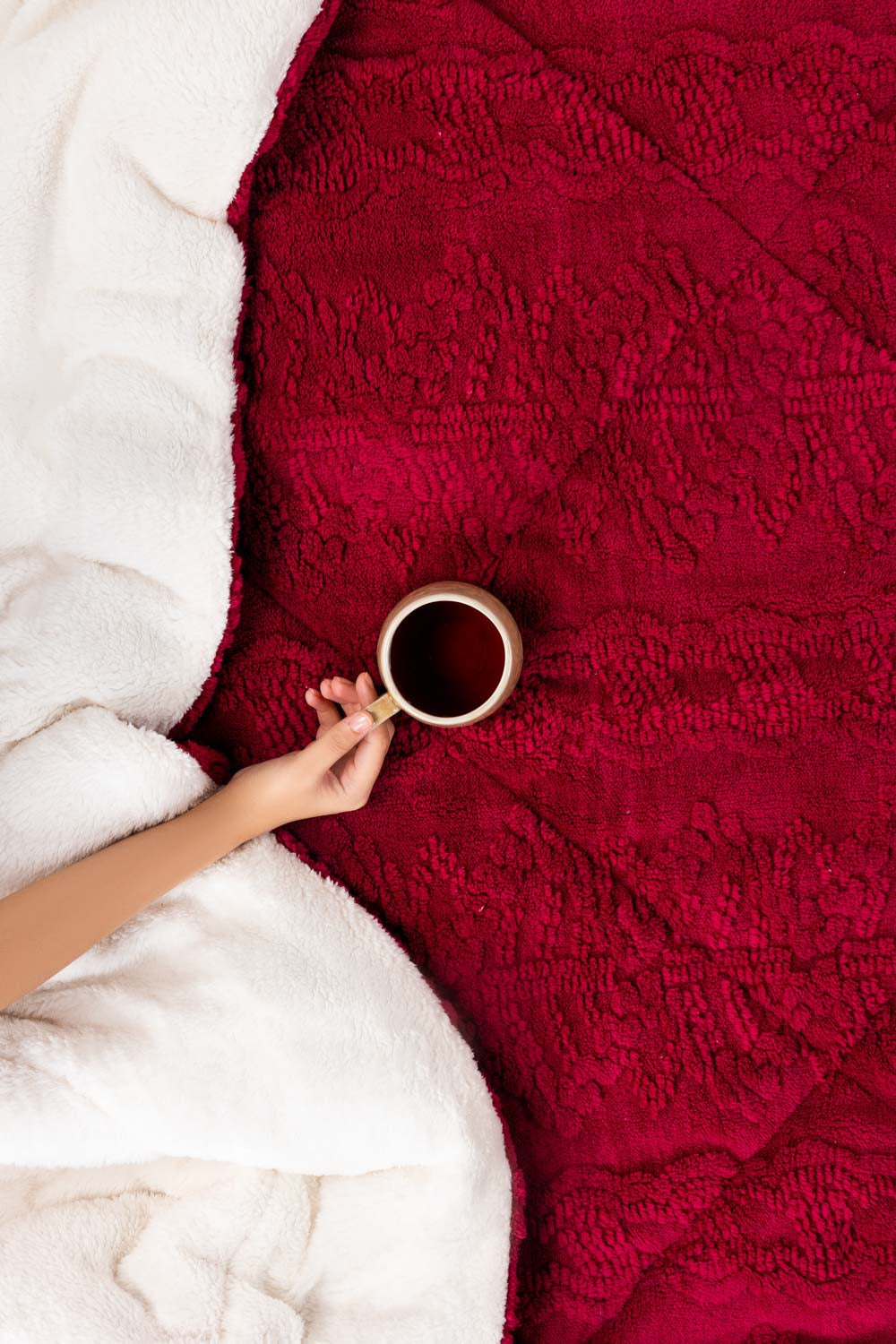 Beet Red Fleece Comforter