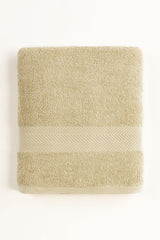 Beige Dyed Bath Towel