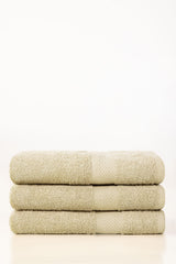 Beige Dyed Bath Towel