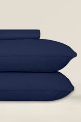 Blue Cube Dobby Bed Sheet Set