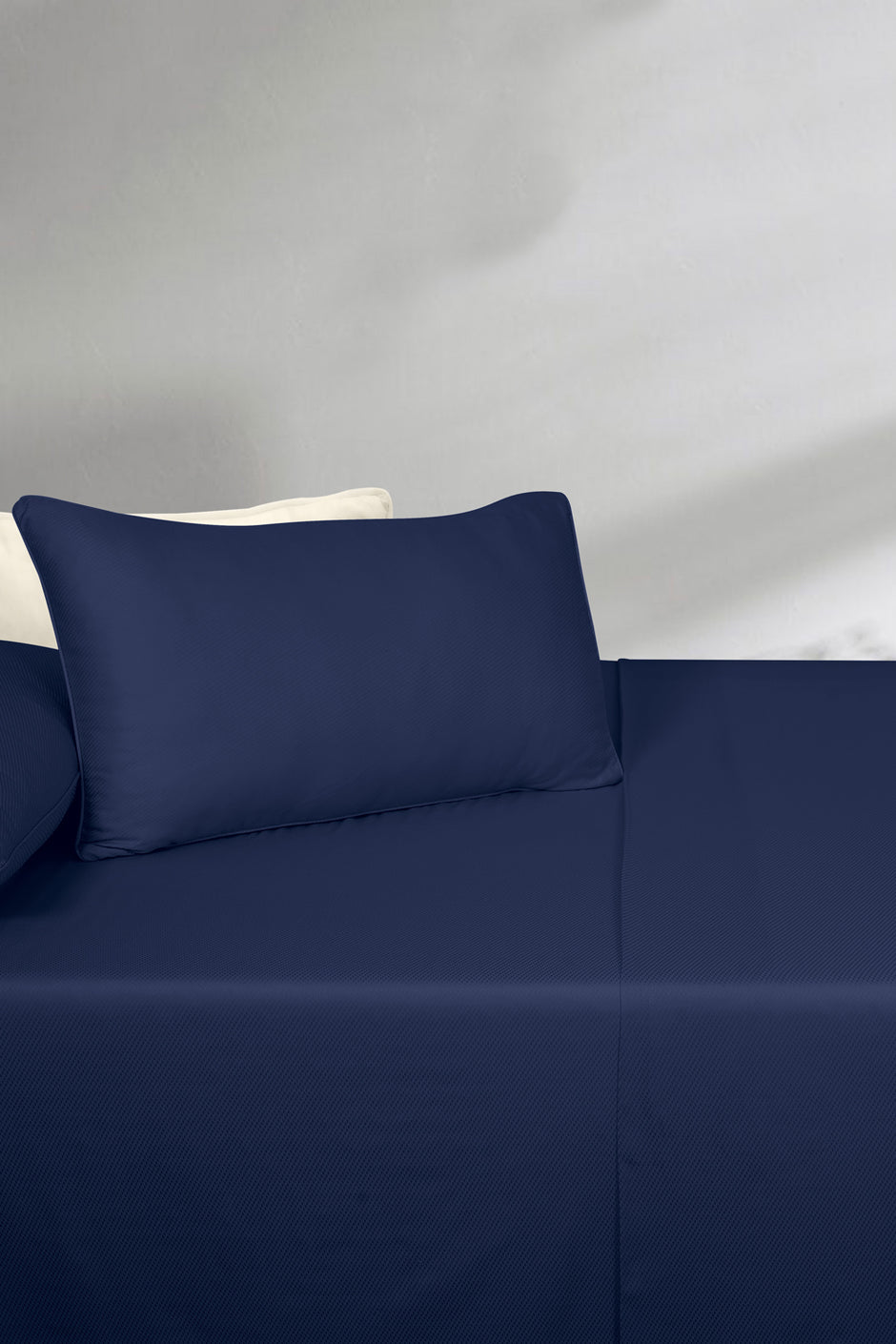 Blue Cube Dobby Bed Sheet Set