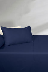 Blue Cube Dobby Bed Sheet Set