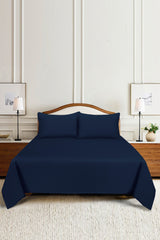 Blue Cube Dobby Bed Sheet Set