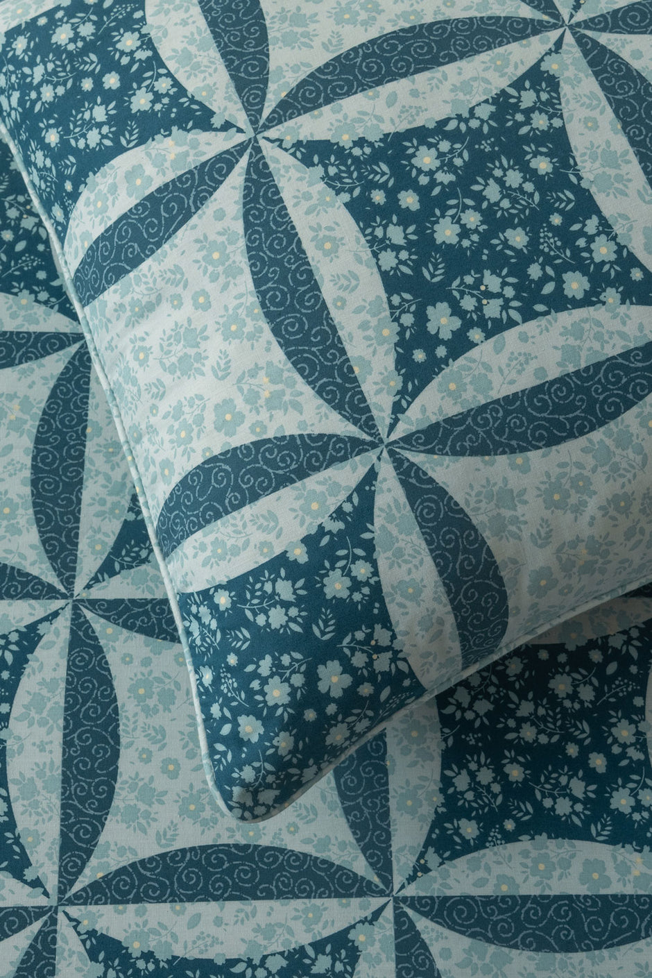Blue Patch Quilt Cover Set