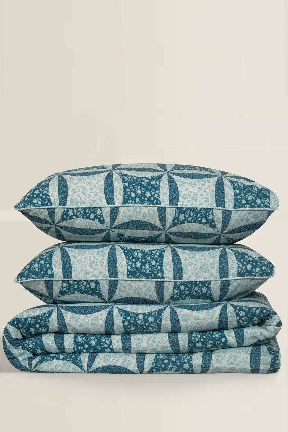 Blue Patch Quilt Cover Set