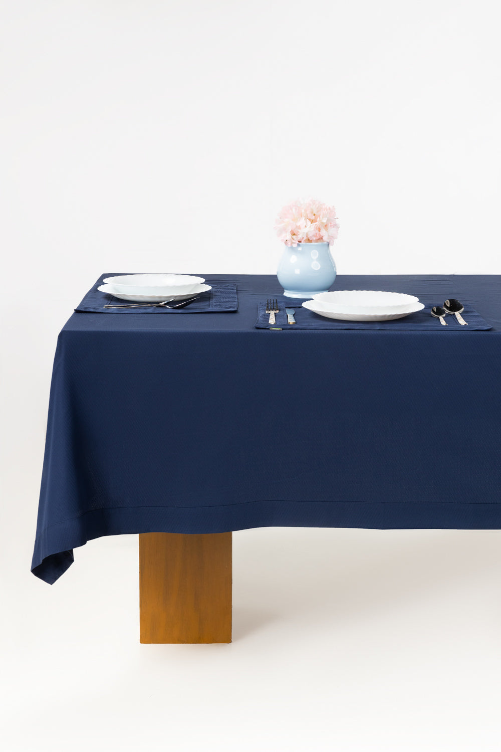 Blue Cube Dobby Table Cover