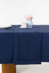 Blue Cube Dobby Table Cover