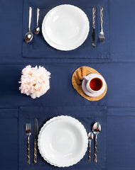 Blue Cube Dobby Table Cover