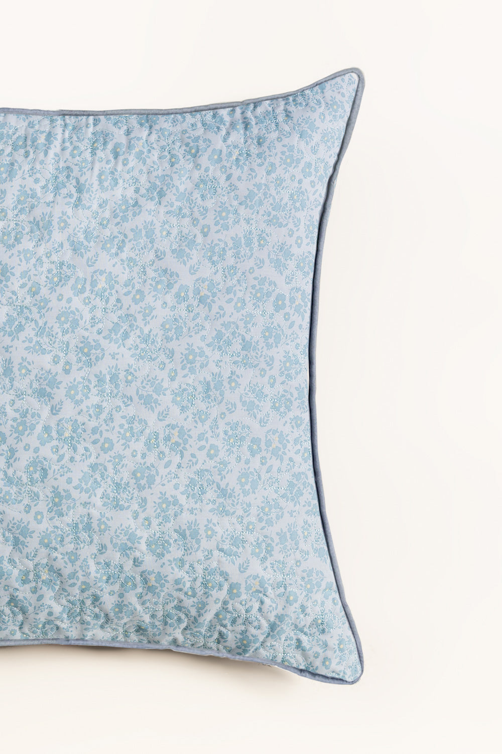 Blue Patch Euro Sham Cushion Cover