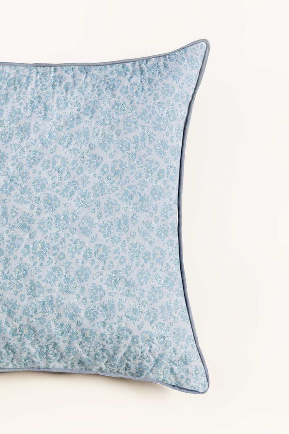 Blue Patch Euro Sham Cushion Cover