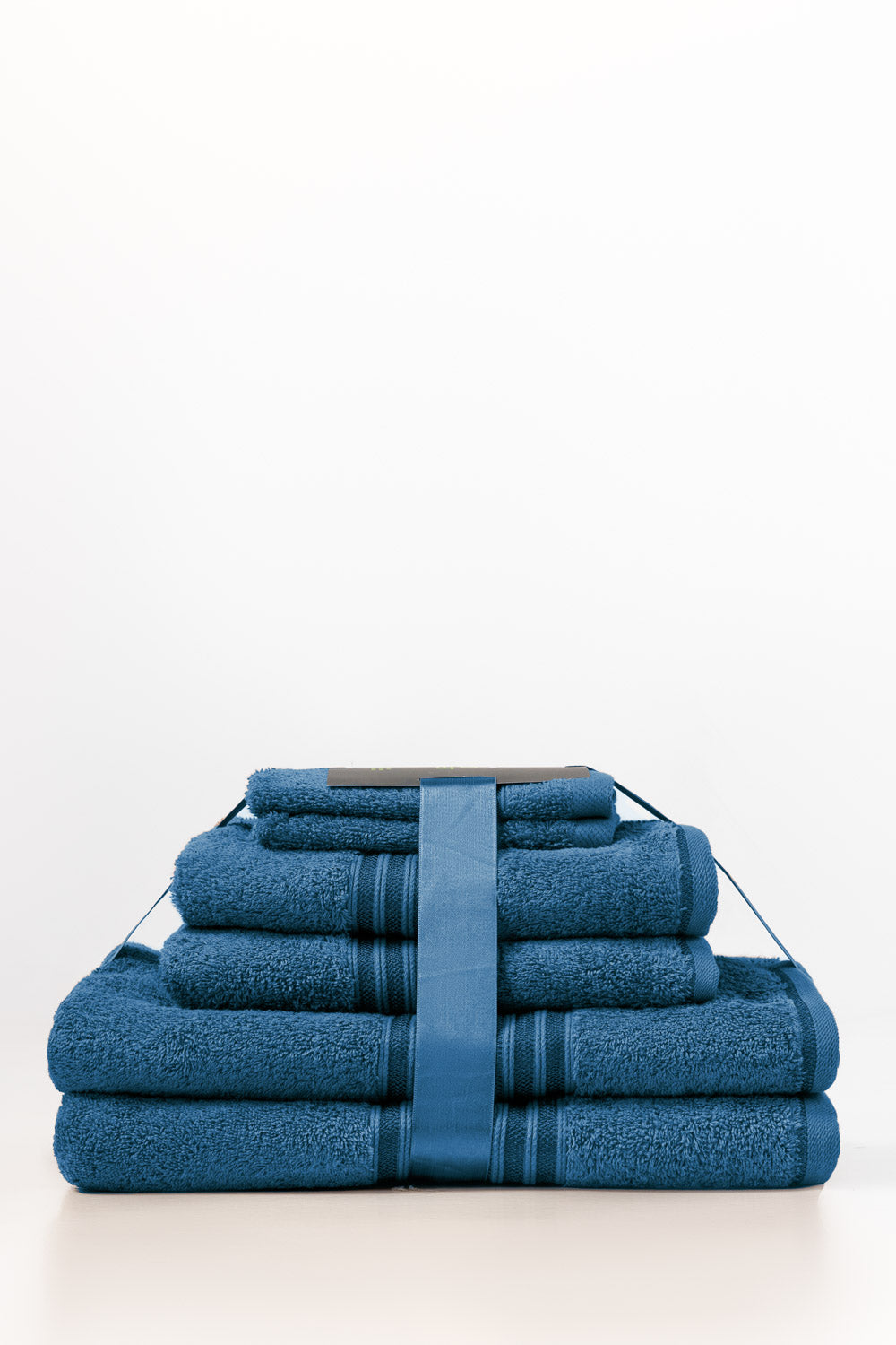 Blue Steel 6Pcs Combed  Towel Set
