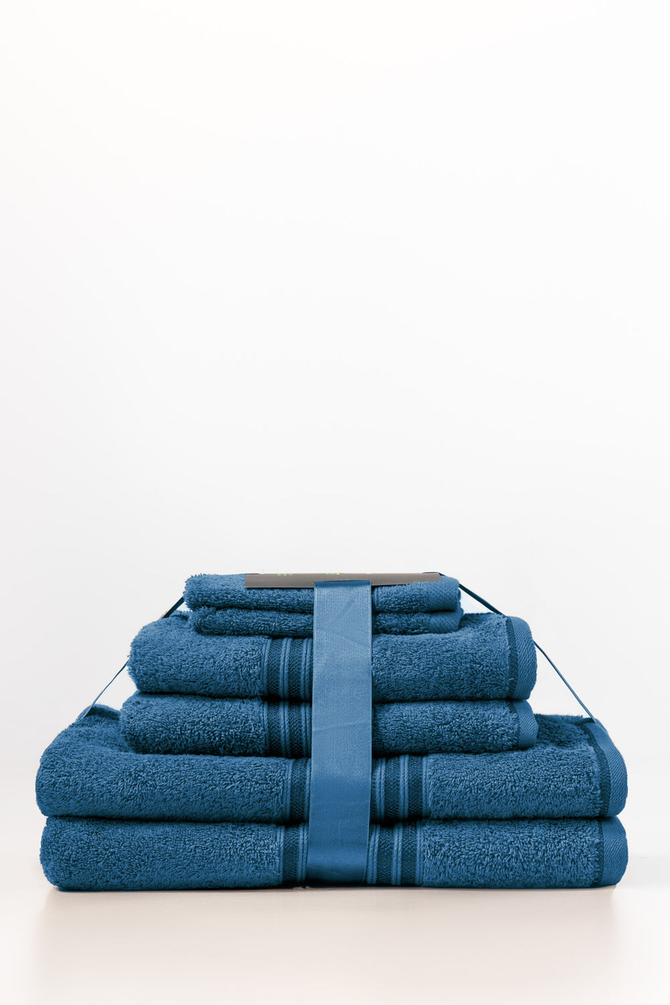 Blue Steel 6Pcs Combed  Towel Set