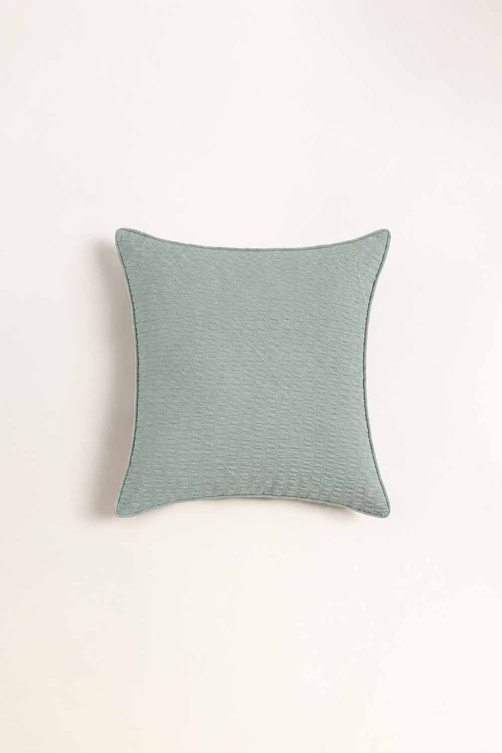 Blue Fox Seersucker Dyed Square Cushion Cover