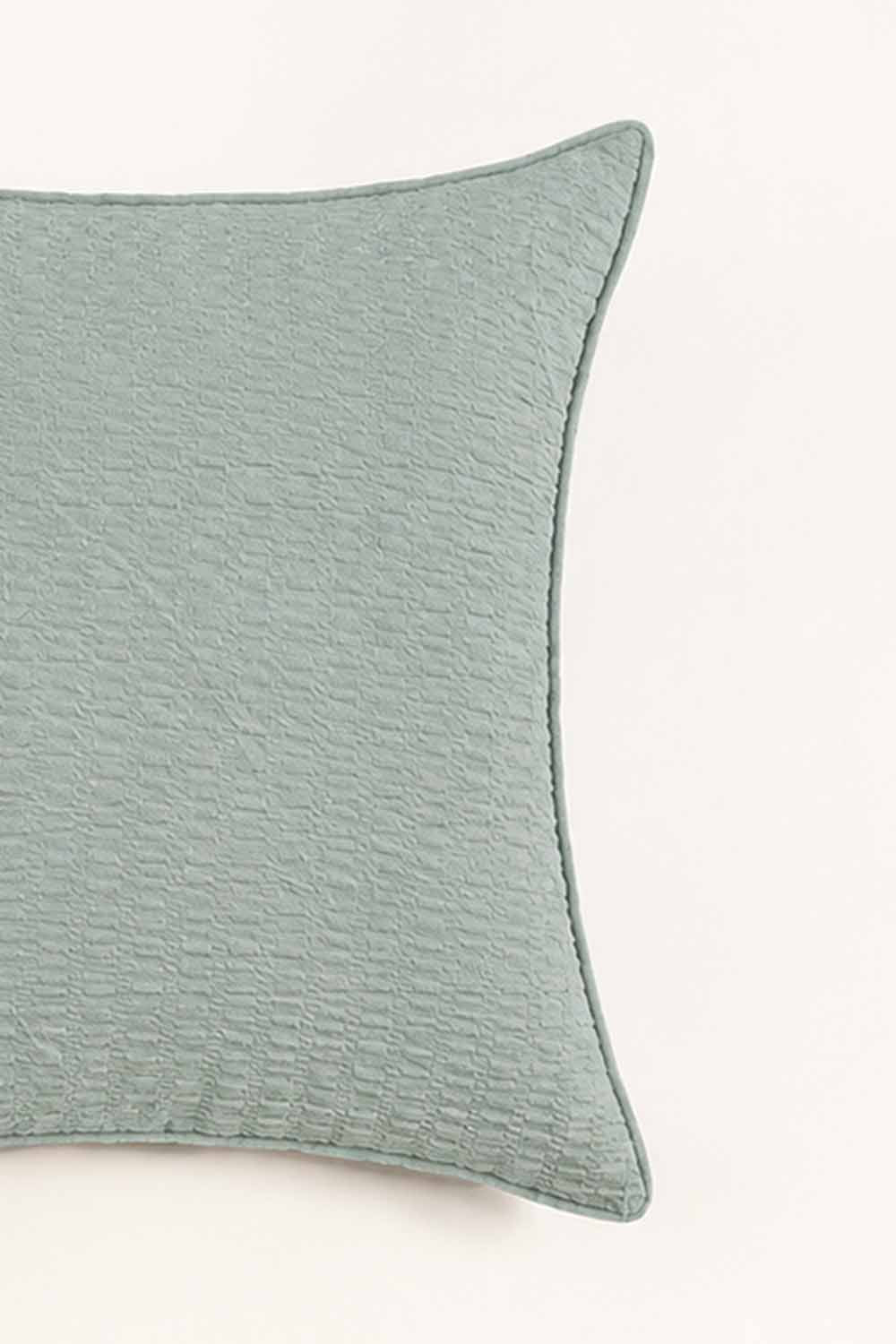 Blue Fox Seersucker Dyed Square Cushion Cover
