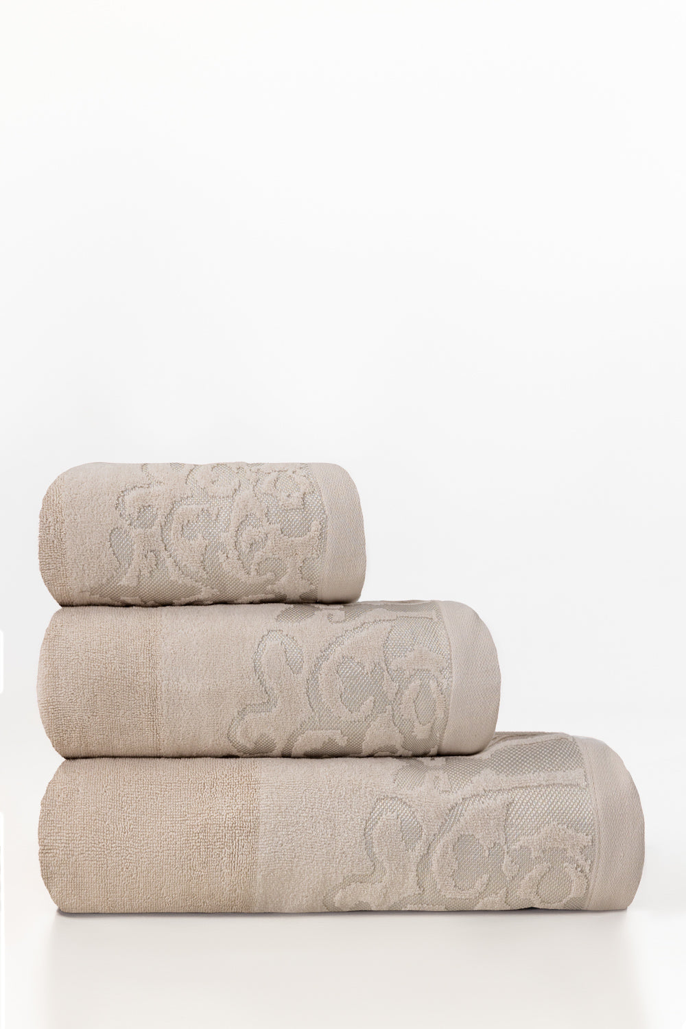 Bone Jacquard Dyed Towel