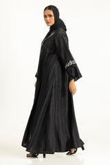 Brochia Georgette Embroidered Abaya With Embroidered Scarf IPAB-22160