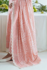 3 Piece Embroidered Lawn Suit with Borders and Silk Dupatta FE-52176