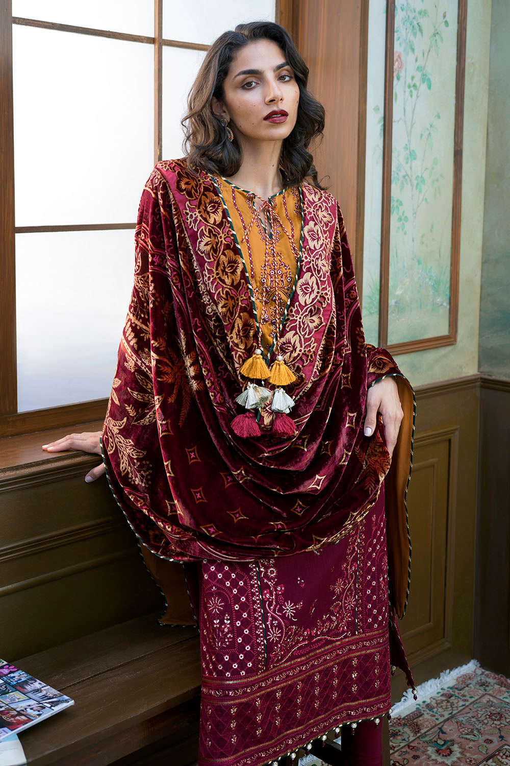 3 Piece Embroidered Suit