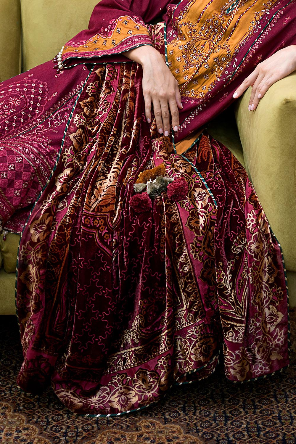 3 Piece Embroidered Suit