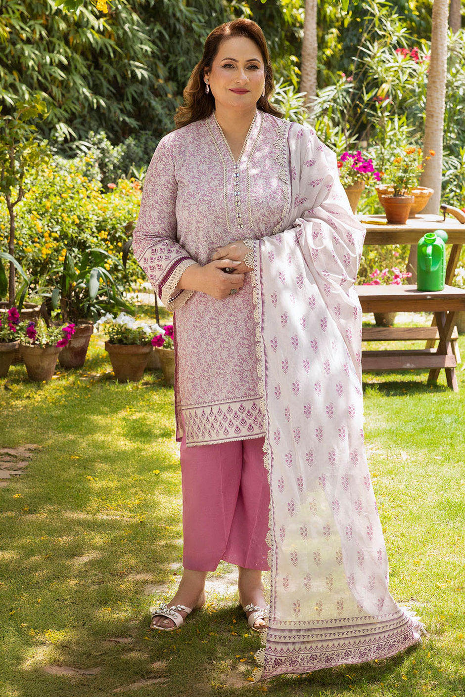 3 Piece Printed Suit