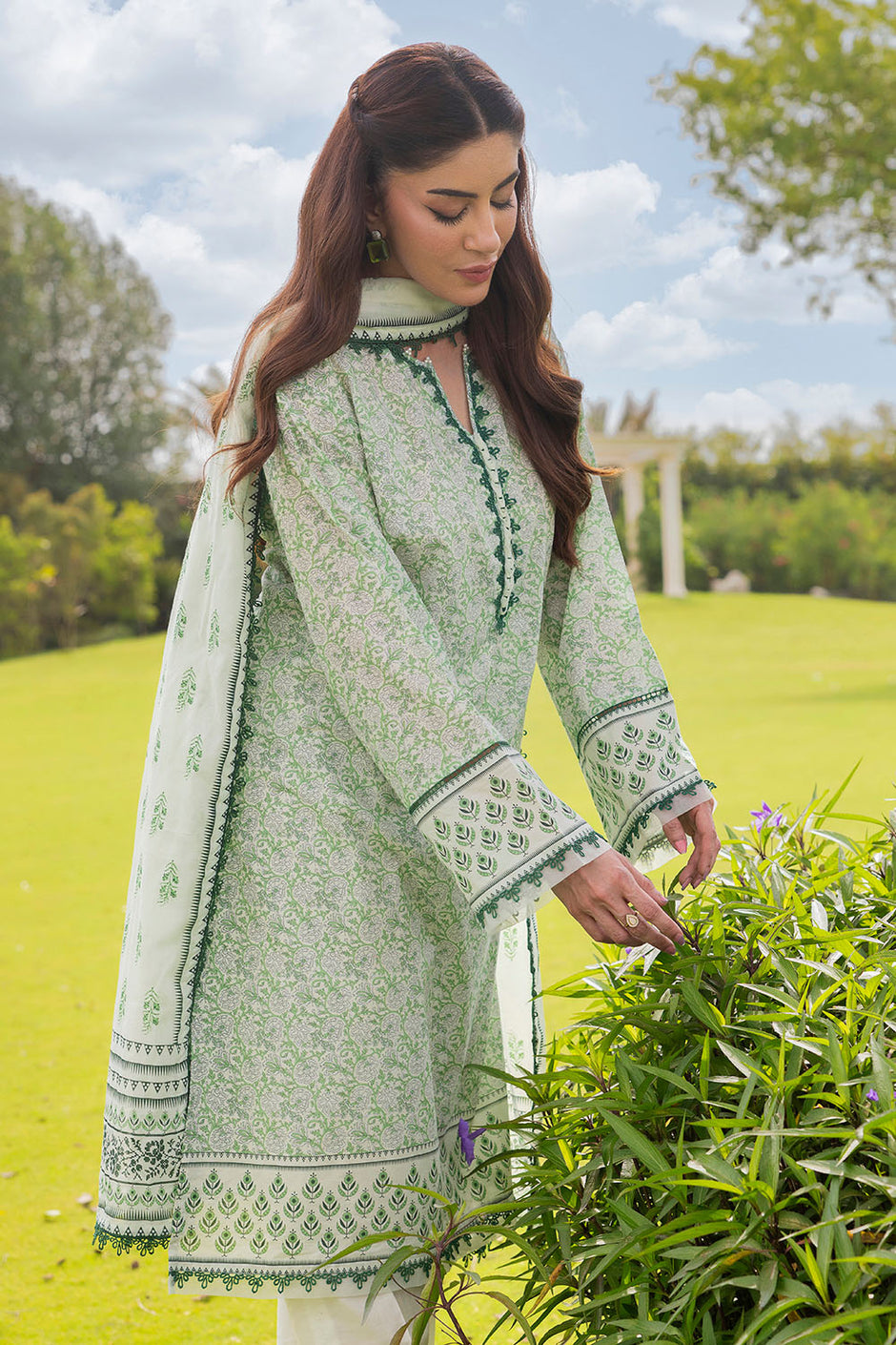 3 Piece Printed Suit